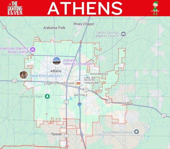 Christmas and holiday lighting in Athens AL