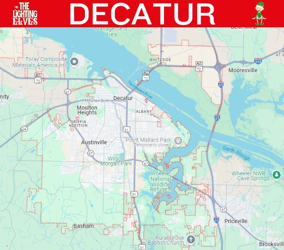 Decatur AL Christmas Lights Installation